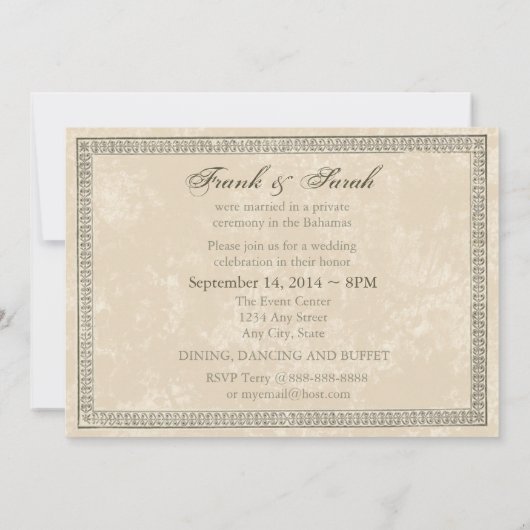 Briefkaart Wedding French (Achterkant)