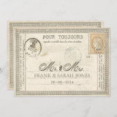 Briefkaart Wedding French (Voorkant / Achterkant)