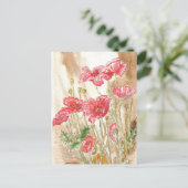 briefkaart "Wilde papavers" (Staand voorkant)