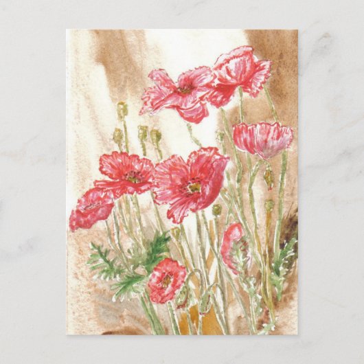 briefkaart "Wilde papavers" (Voorkant)