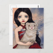 briefkaart "Winged Ferret" (Voorkant / Achterkant)