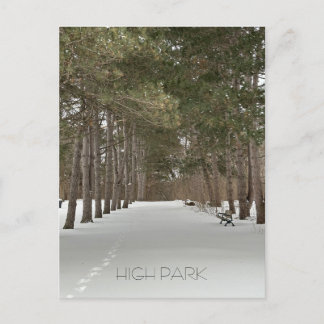 Briefkaart winter in High Park, Toronto