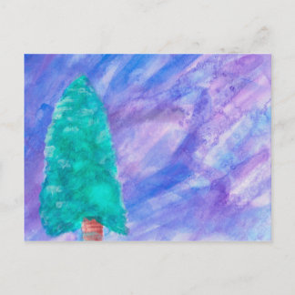 Briefkaart winterbomen