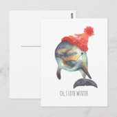 briefkaart "Winterdolfijn" (Voorkant / Achterkant)