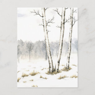 Briefkaart winterlandschap