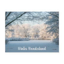 Briefkaart winterlandschap
