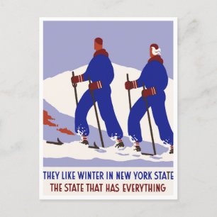 Briefkaart winterreizen in New York