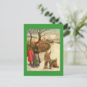 Briefkaart winterscène (Staand voorkant)