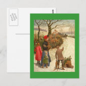 Briefkaart winterscène (Voorkant / Achterkant)