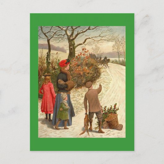Briefkaart winterscène (Voorkant)