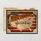  Briefkaart Wisconsin (Voorkant / Achterkant)