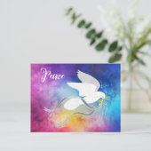 Briefkaart Witte Dove (Staand voorkant)