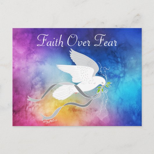 Briefkaart Witte Dove (Voorkant)