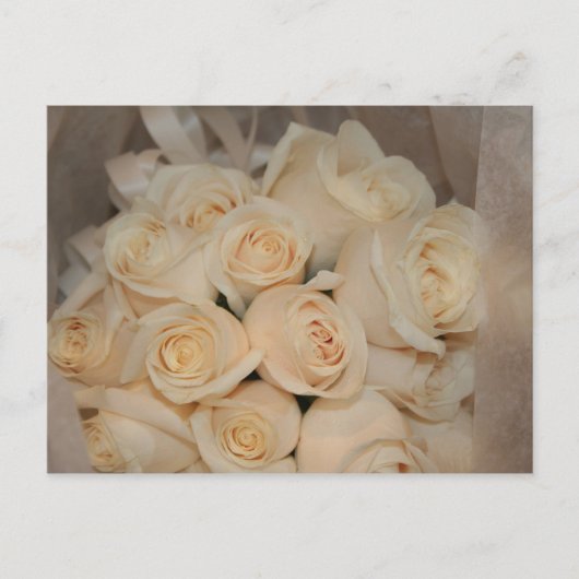Briefkaart witte rozen (Voorkant)