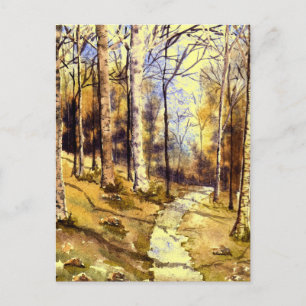 briefkaart "Woodland Path"