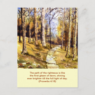 briefkaart "Woodland Path (Christelijk)"