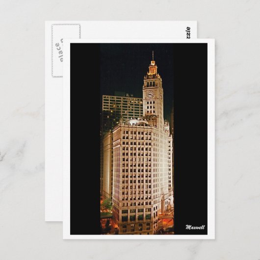 Briefkaart Wrigley Building (Voorkant / Achterkant)