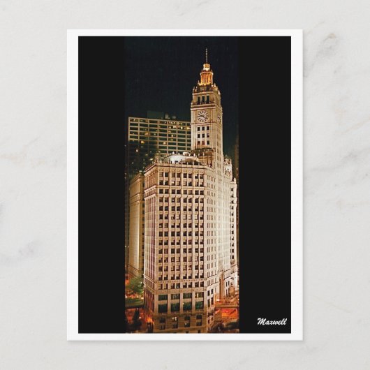 Briefkaart Wrigley Building (Voorkant)