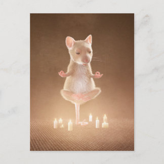 Briefkaart: "Yoga Mouse" Briefkaart
