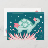 briefkaart "Zee Turtle Maui" (Voorkant / Achterkant)