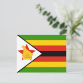 Briefkaart Zimbabwe vlag (Staand voorkant)