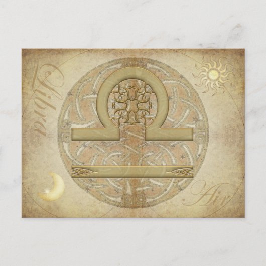 Briefkaart Zodiab Sign Libra (Voorkant)