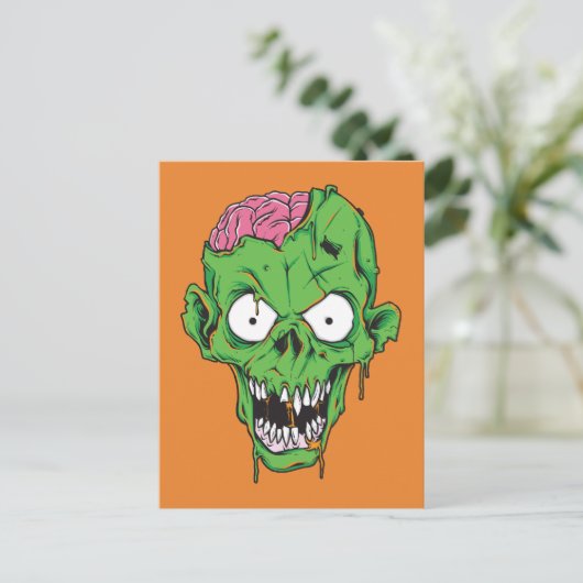 Briefkaart Zombie (Staand voorkant)
