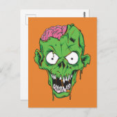 Briefkaart Zombie (Voorkant / Achterkant)