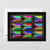 Briefkaart Zuid-Afrika Multihue Vlaggen (Voorkant / Achterkant)
