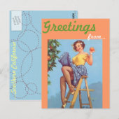 Briefkaart Zuid-Californische Groeten (Voorkant / Achterkant)