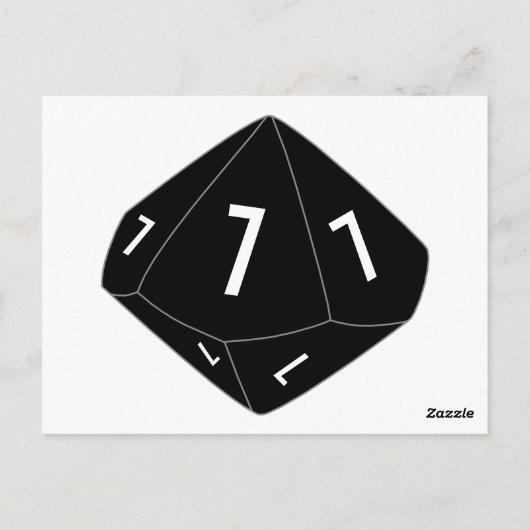 Briefkaart zwart D10-schijftabelnummer (Achterkant)