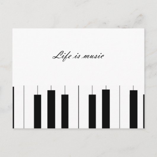 Briefkaart zwart-wit (Voorkant)