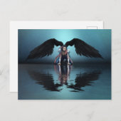 briefkaart zwarte engel (Voorkant / Achterkant)