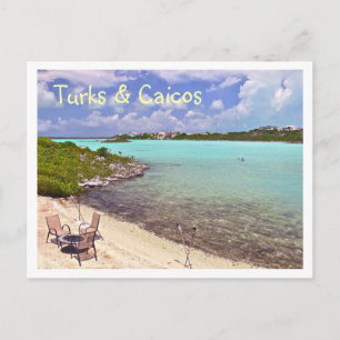 briefkaart "ZWEMEN IN TURKS EN CAICOS"