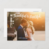 Briefkaarten bruiloft fotokaart Dank u kaart (Voorkant / Achterkant)