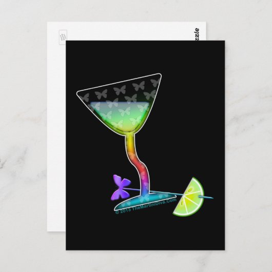BRIEFKAARTEN - BUTTERFLY MARTINI (Voorkant / Achterkant)