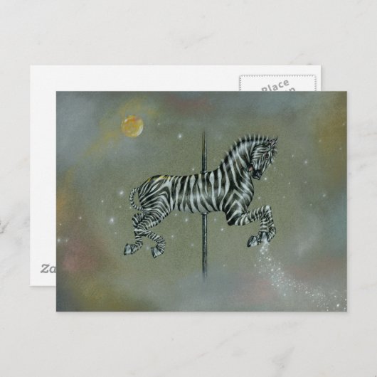 Briefkaarten - Carrousel Zebra (Voorkant / Achterkant)