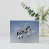 Briefkaarten - Grey Mare Carousel Horse (Staand voorkant)