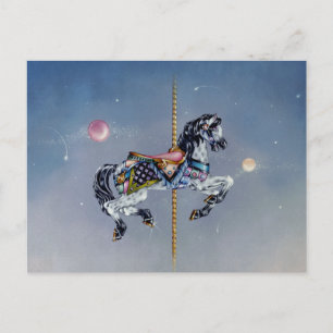 Briefkaarten - Grey Mare Carousel Horse