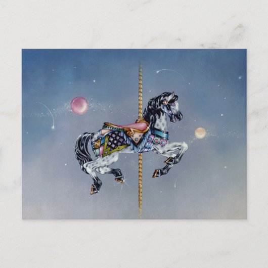 Briefkaarten - Grey Mare Carousel Horse (Voorkant)