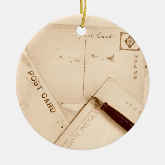 Briefkaarten Keramisch Ornament (Voorkant)