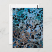 Briefkaarten met blauwe graniet (Voorkant / Achterkant)