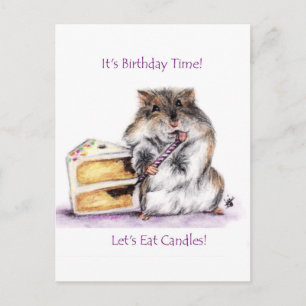 Briefkaarten met de Birthday Time (Hamster)