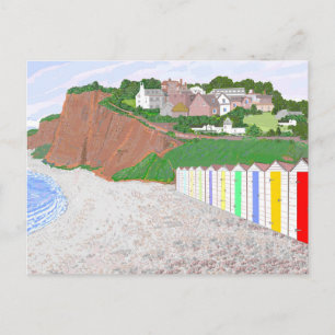 Briefkaarten op het strand van Budleigh Salterton