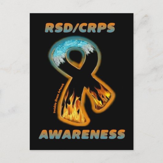 BRIEFKAARTEN...RSD / CRPS - Fire & Ice Lint Briefkaart (Voorkant)