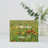 Briefkaarten: The Flower Fields, Carlsbad, Califor Feestdagenkaart (Staand voorkant)