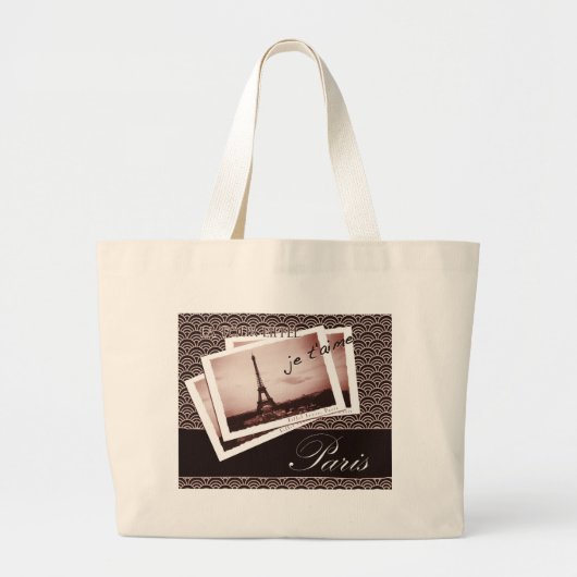 Briefkaarten uit Parijs Grote Tote Bag (Voorkant)