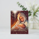 Briefkaarten van de Amerikaanse Madonna-kerstmis (Staand voorkant)