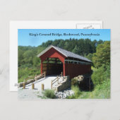 Briefkaarten van de overdekte brug van Koning (Voorkant / Achterkant)