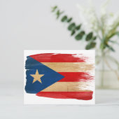 Briefkaarten van de vlag van Puerto Rico (Staand voorkant)